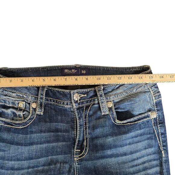 Miss Me Chloe Bootcut Denim Jean Bling Jewels Size 30 - Picture 12 of 12